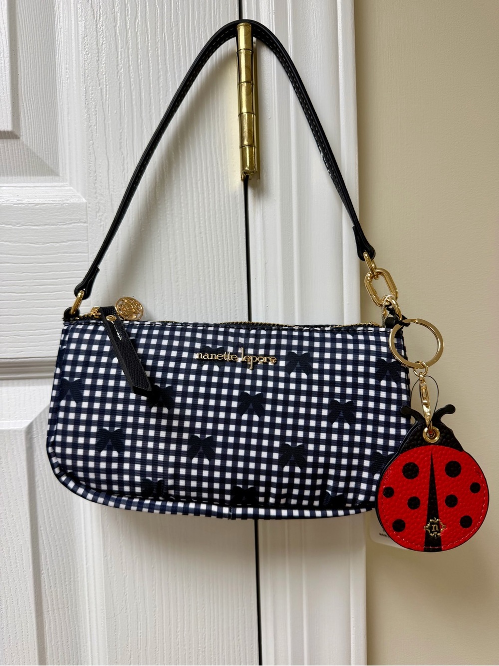 Nanette Lepore Shoulder Bag with Ladybug Charm